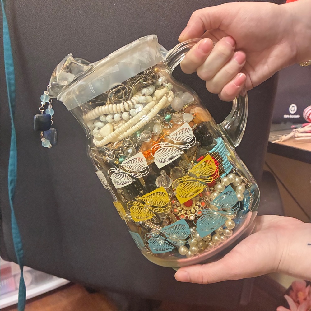 Colorful Mystery Jewelry Jar Pitcher